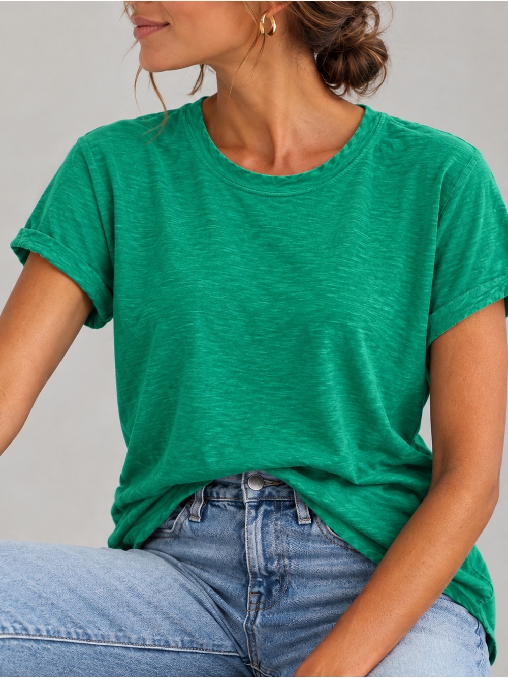 J Crew Crewneck Tee , short sleeve All Cotton
